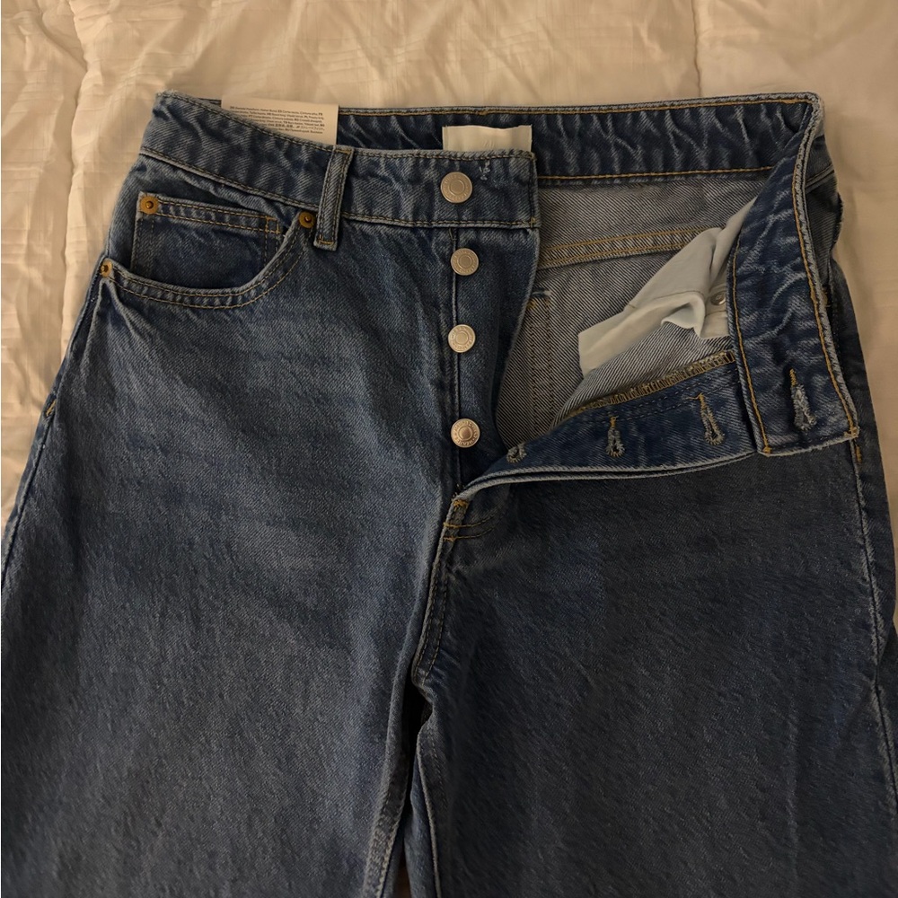 H&M straight fit high waist jeans